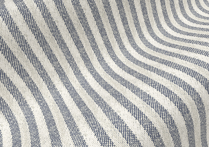 Emily Bond Oscar Stripe, Indigo - Roller Blind - Image 4